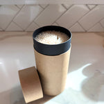 compostable agave straws in a kraft case